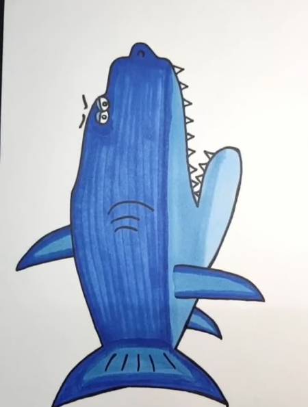 鲨鱼爸爸来啦,一起来画吧!-度小视