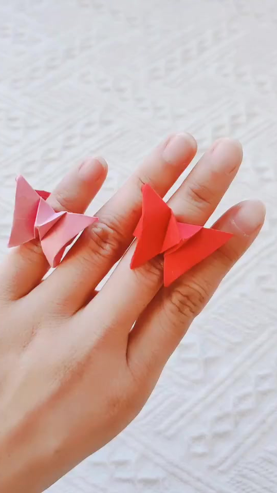 蝴蝶戒指折纸步骤图图片