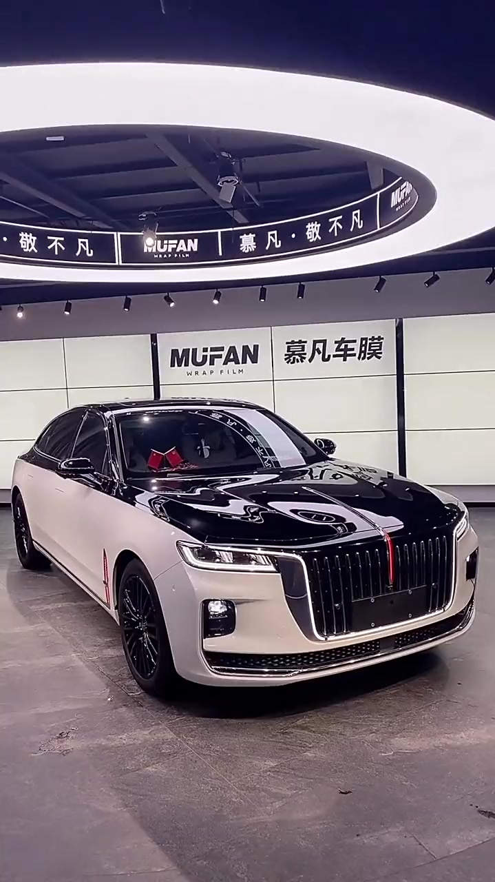红旗h9贴上钻石黑堪称绝了