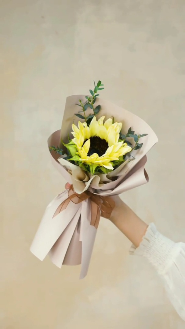 向日葵花束包装制作教程