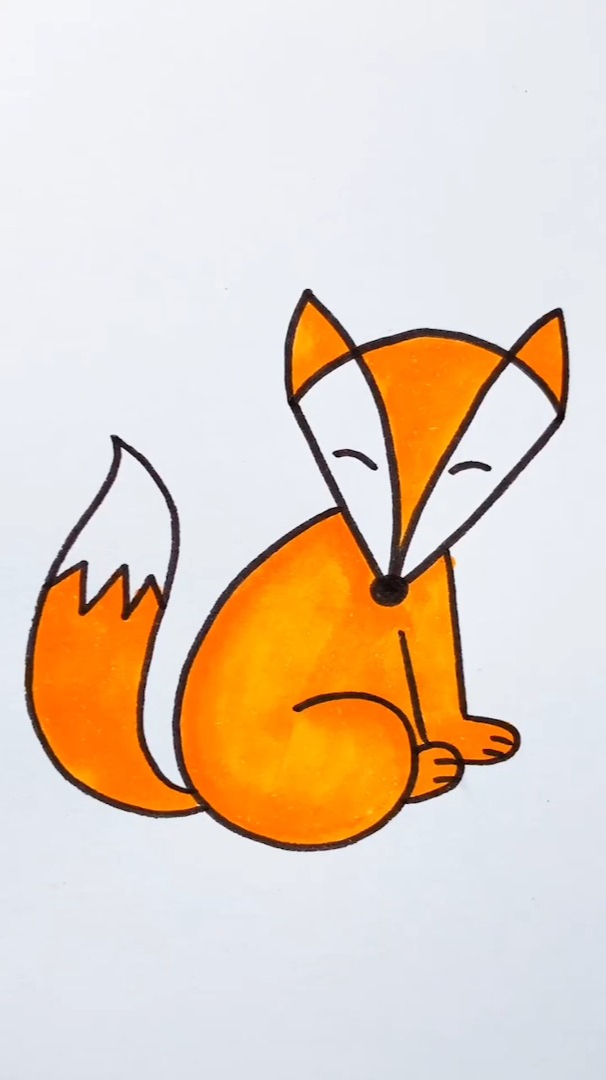 小狐狸简笔画画法图片