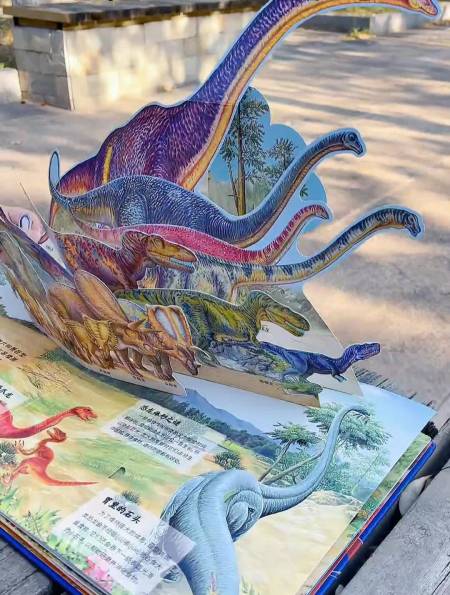 孩子心心念的恐龙立体书来了,各种小机关让恐龙生动起来-度小视