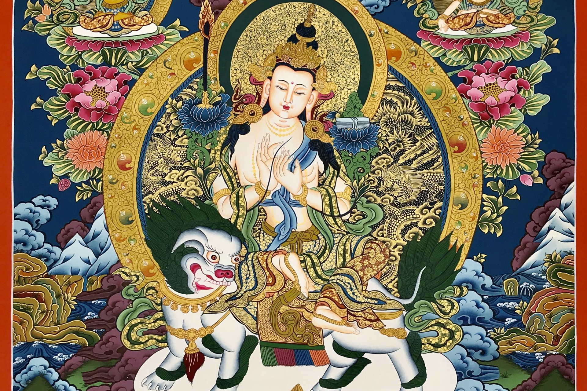 藏族文化中的绘画艺术形式,使用彩色丝绸或棉布作为画布,表现佛教故事