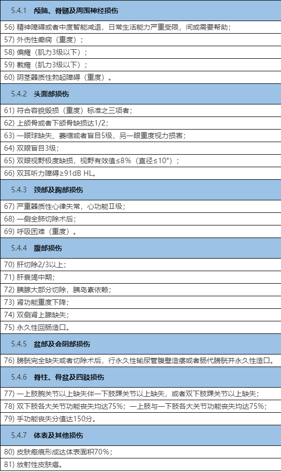 「2022版」人體損傷致殘程度分級(傷殘等級認定標準)