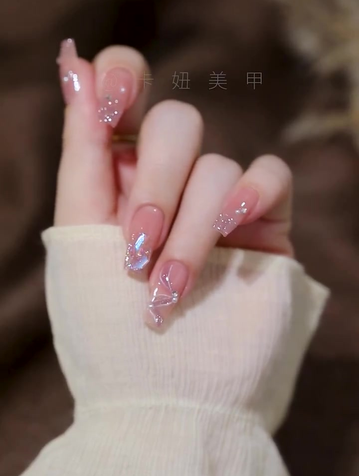 极光法式蕾丝飘带美甲教程来啦-度小视