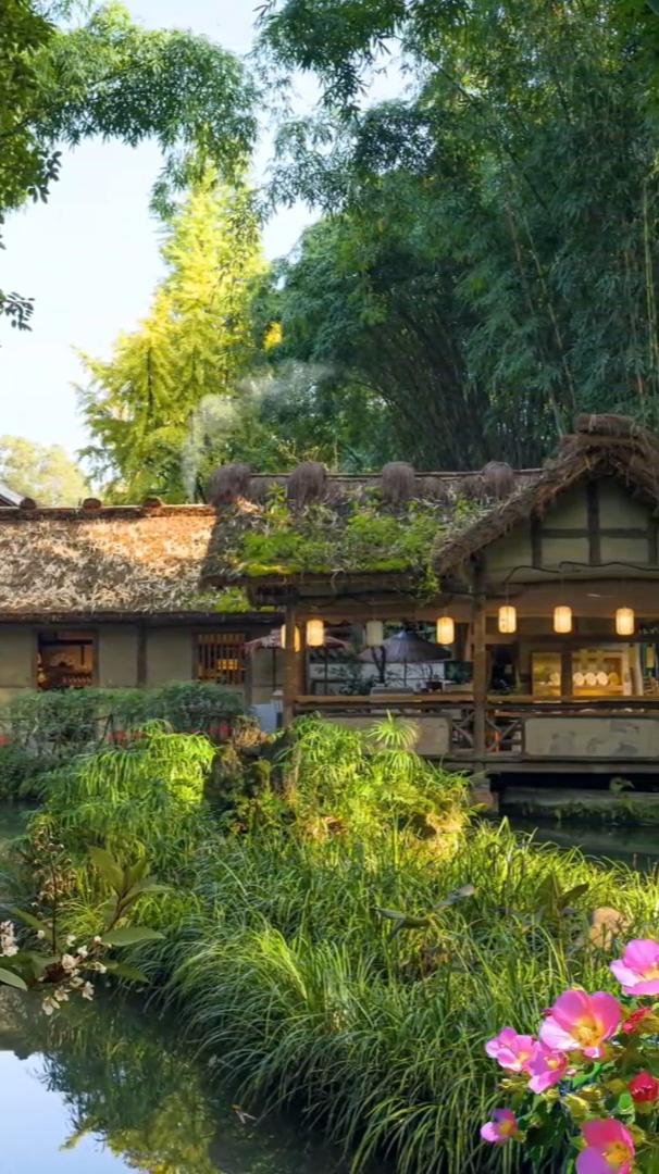 治愈风景欣赏:待我了无牵挂,从此归隐天涯,深山草屋