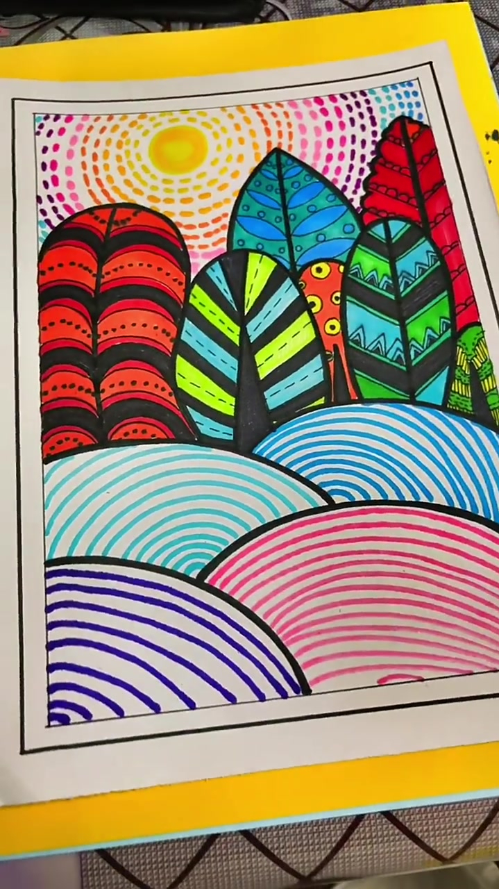 线描风景马克笔线描风景