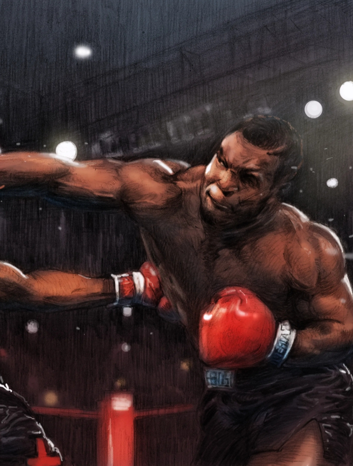 泰森下手最狠的一场比赛 对手被重拳打怕 为保命从擂台逃跑-1-度小视