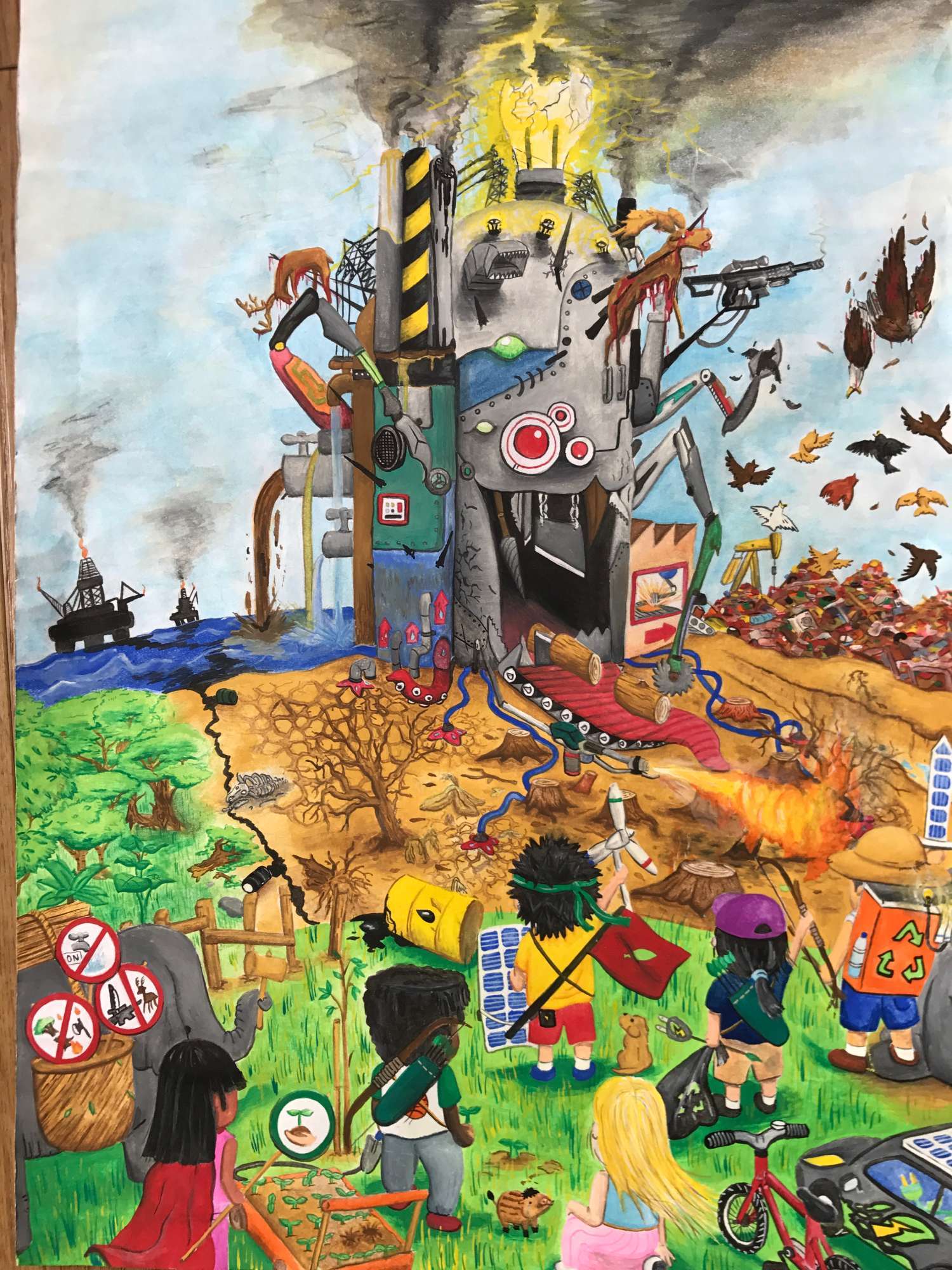节约是环保——国际少儿环保公益绘画大赛儿童作品(组图)