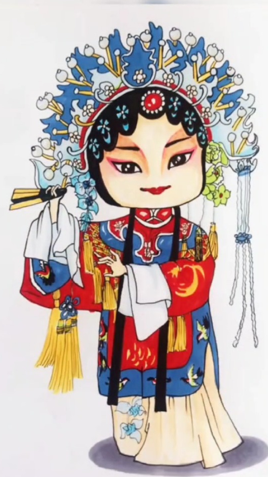 用简笔画带你走进戏曲的世界,领略不一样的国粹——旦角-度小视