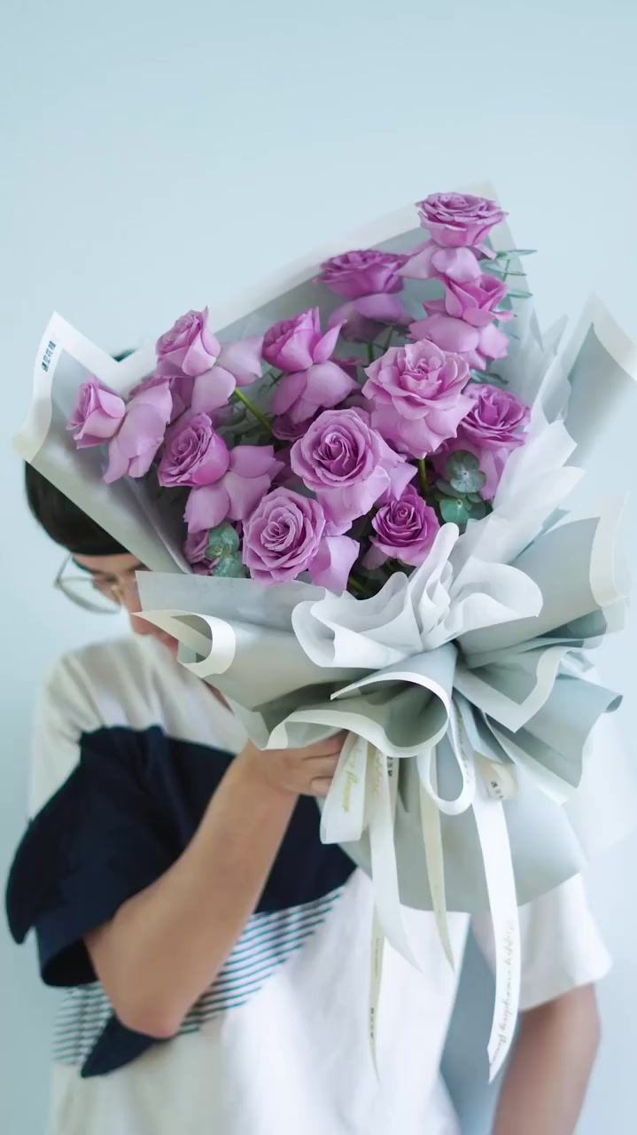 紫霞仙子玫瑰花束