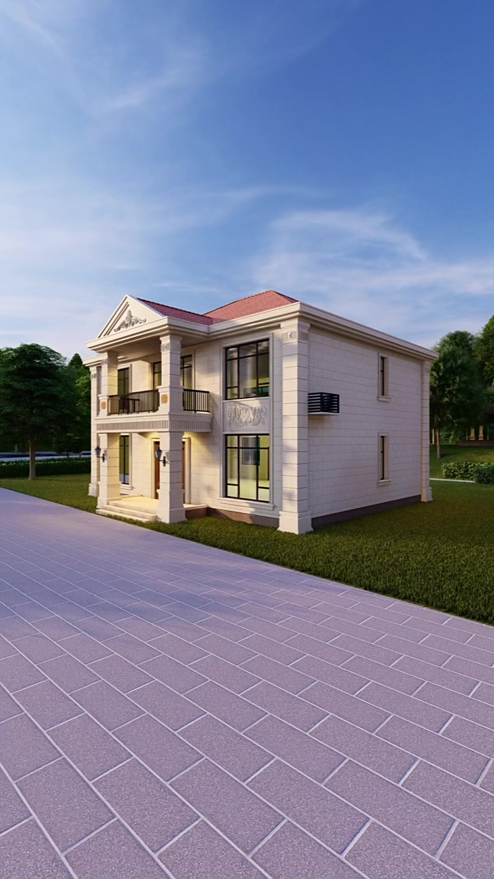 欧式二层别墅设计图纸乡村别墅自建房设计图