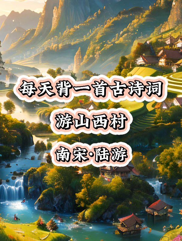 游山西村背景介绍图片