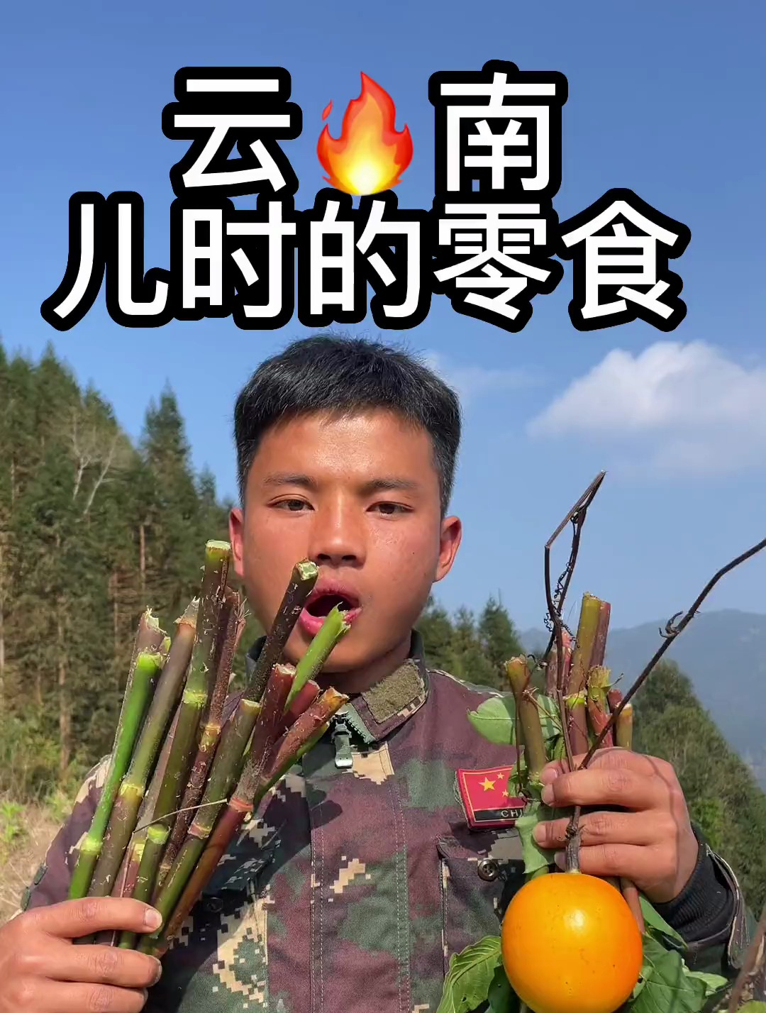 云南农村生活,今天带着村里的小朋友们去摘酸杆