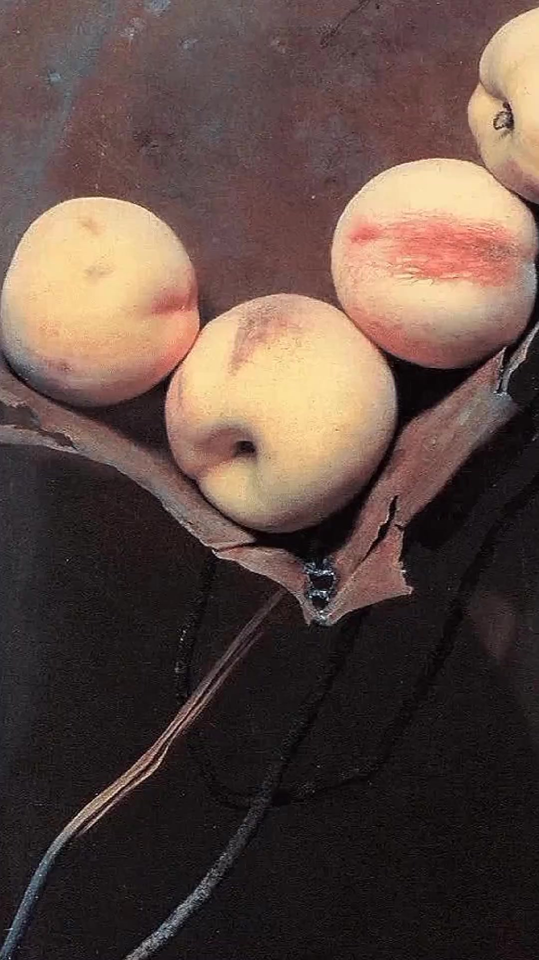 比照片还清晰的油画冷军作品静物桃