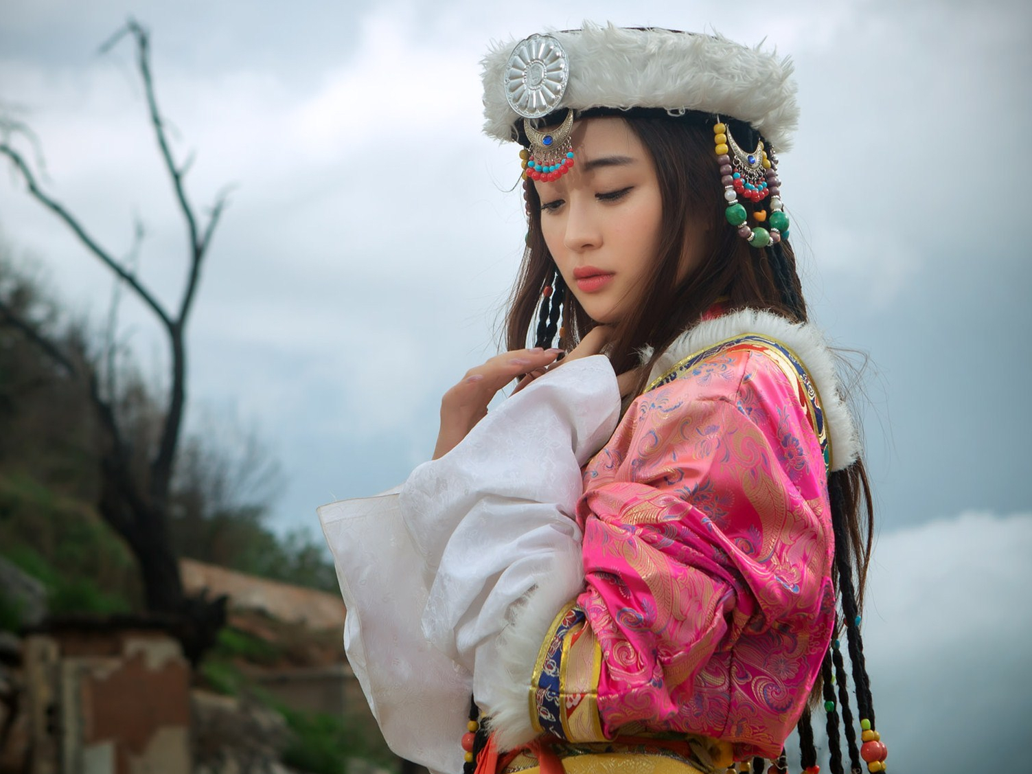 藏区美女图片