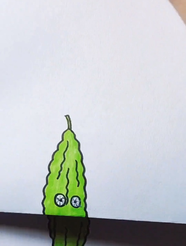 画好玩的折纸画会张嘴的苦瓜来了解下简笔画