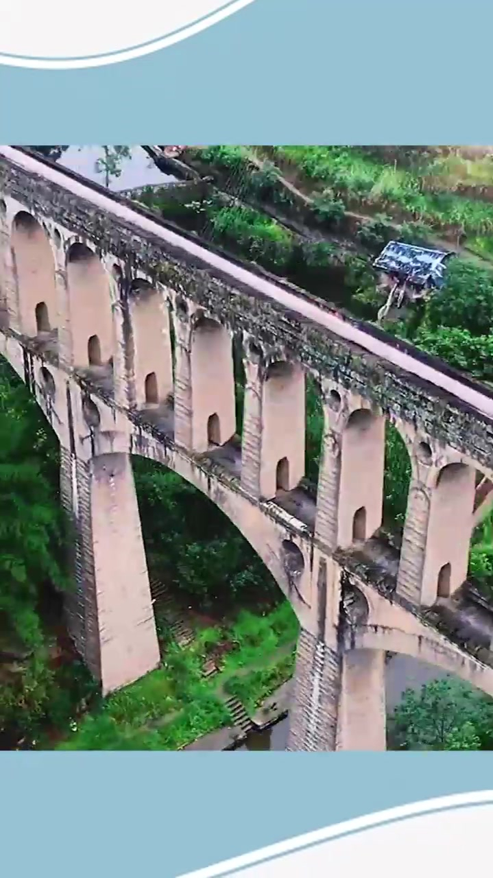 威远友谊渡槽,1972年建成,桥长272米,高41.7米,太壮观了