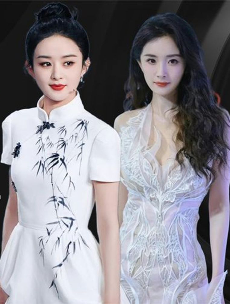 走红毯保守才是必杀技,杨幂深v,难敌赵丽颖中国风一骑绝尘(1)