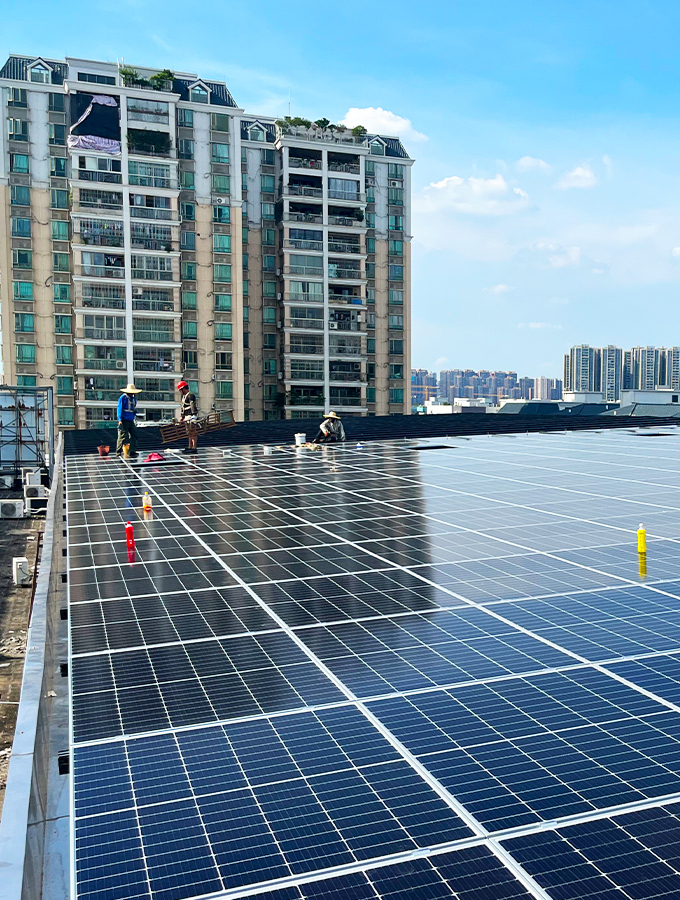 屋顶光伏平铺式安装流程