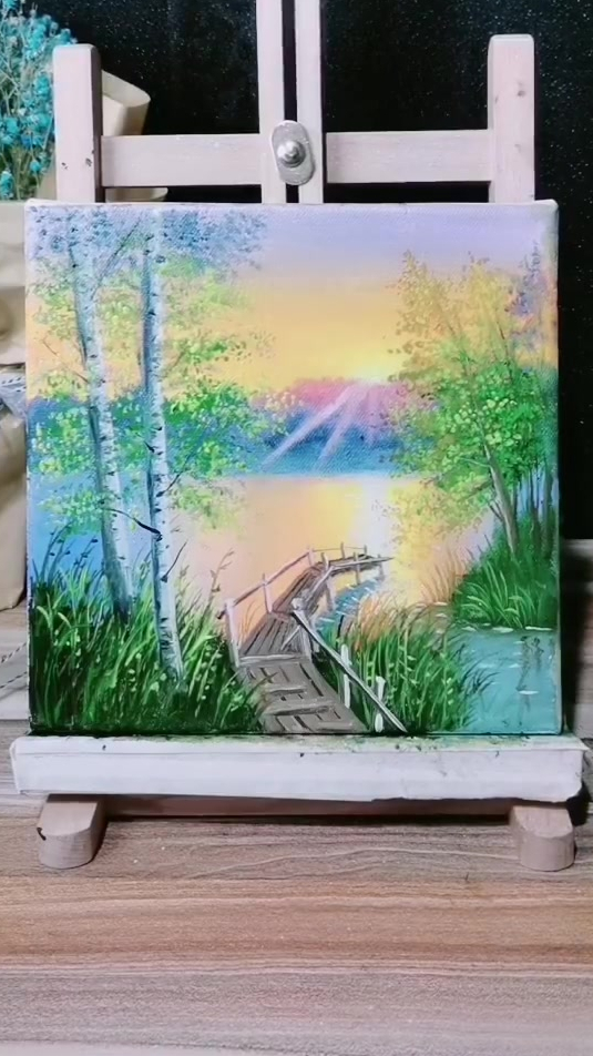 零基础一看就会,清晨风景画