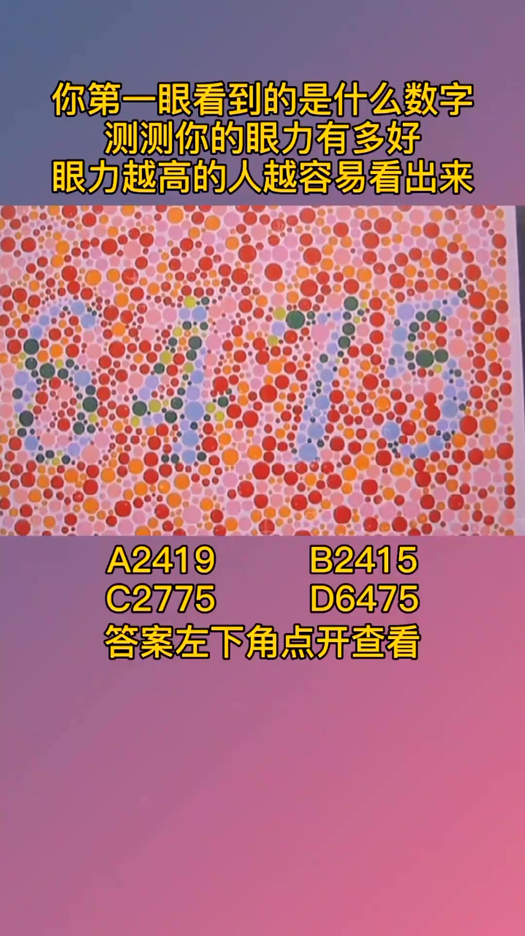 你在图中看到的是什么数字,测试你的眼睛近视了吗