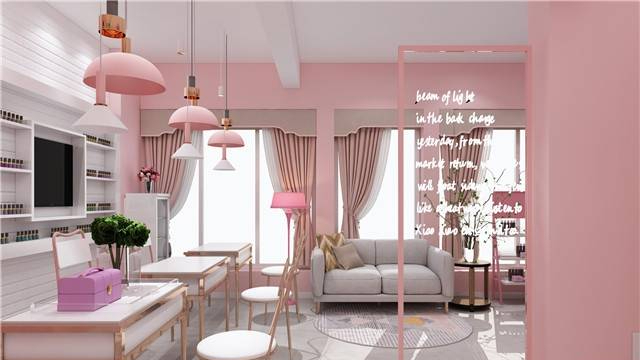 美甲店装修设计攻略 合肥美甲店装修图片大全