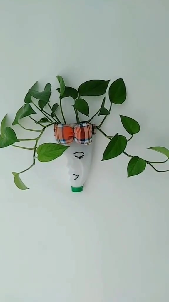 自制塑料花瓶废物利用图片