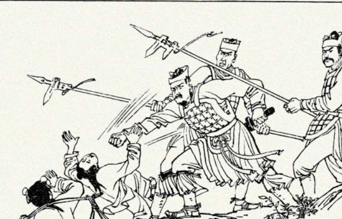 官兵将逃兵抓走领队官兵说这两人是辎重营逃兵,可这俩人手上的老茧