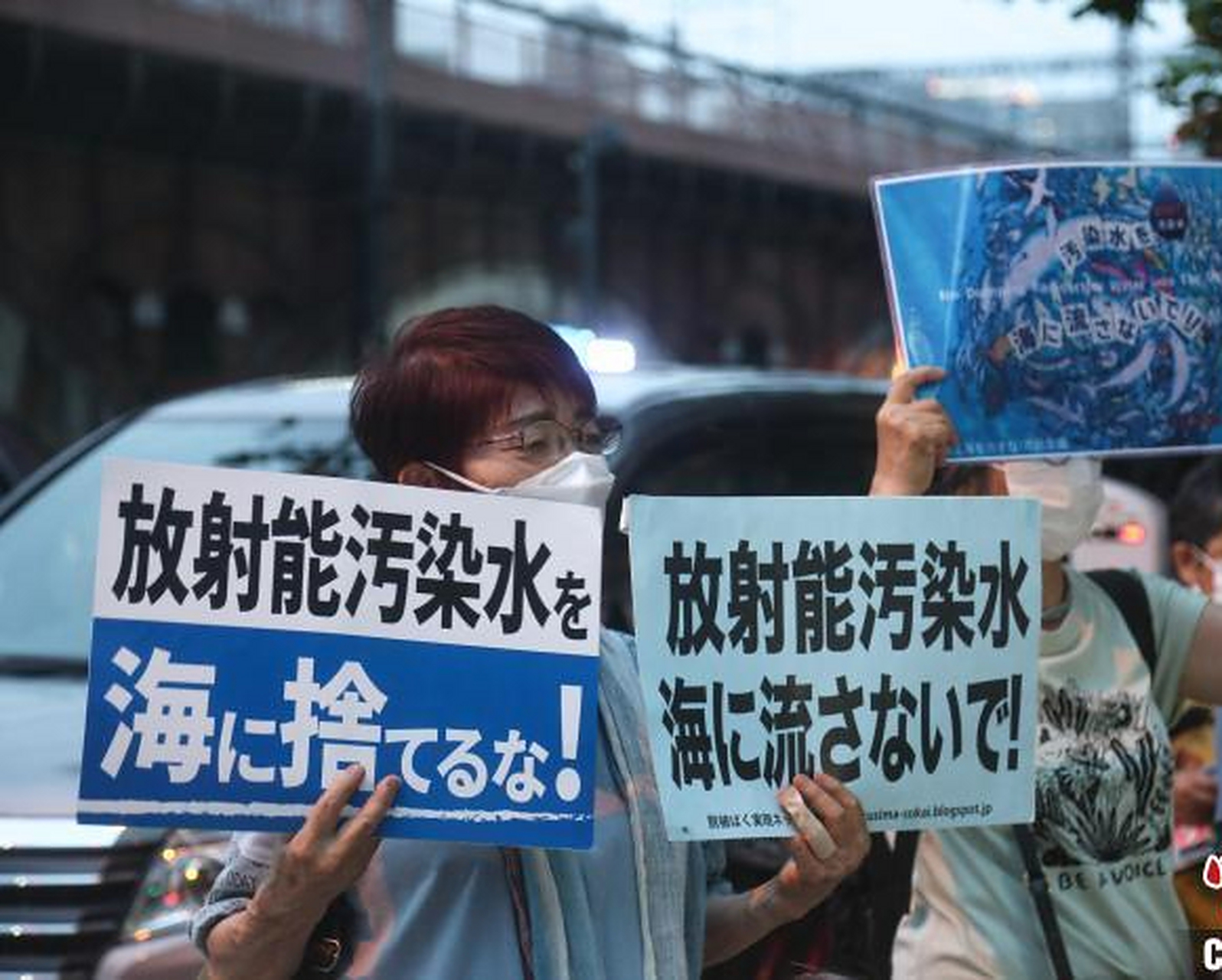 日本民众集会抗议核污染水排海:"大海不是丢弃核废料的垃圾场".