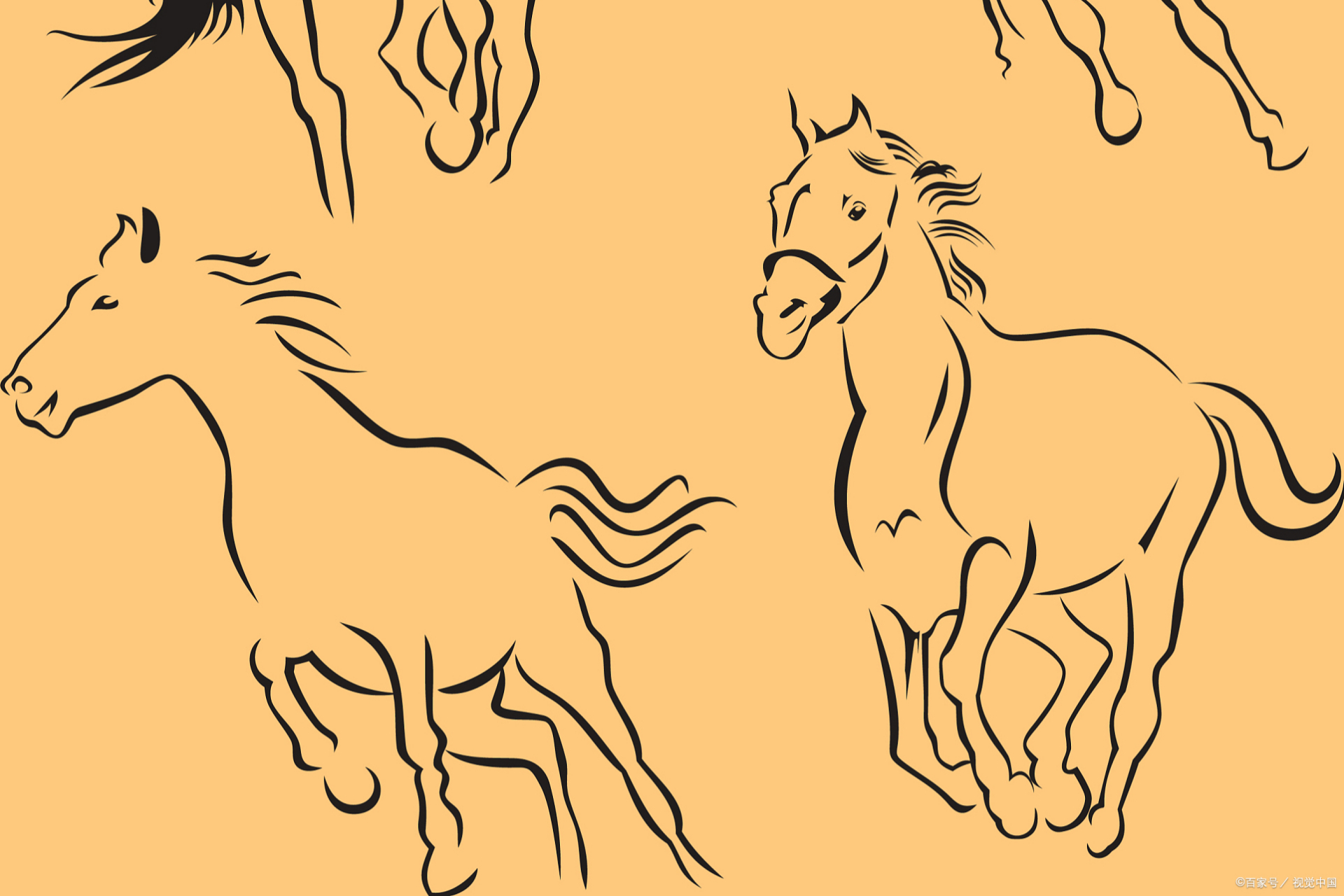 在绘画过程中,需注重马的形态,气质和墨色浓淡变化,展现马的动态和