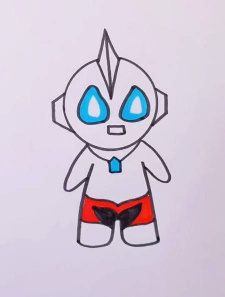 奥特曼简笔画简单易学零基础也能学会