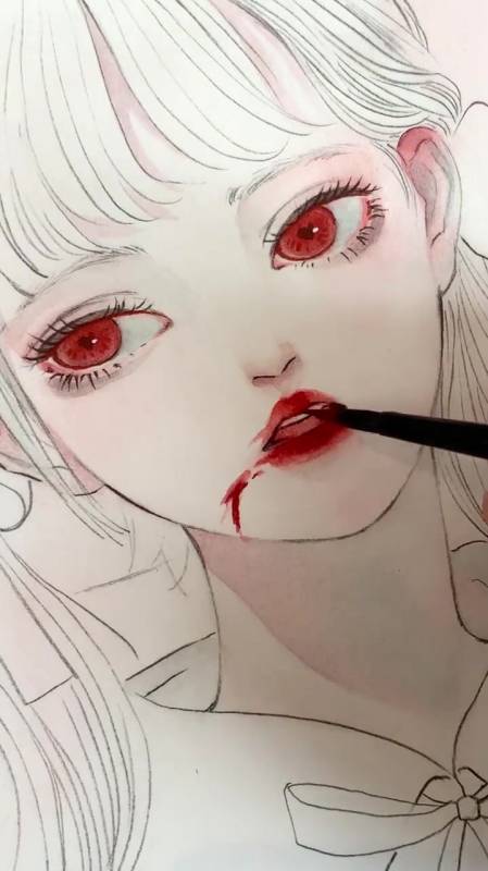 水彩,一个嘴唇画法的简单过程-度小视