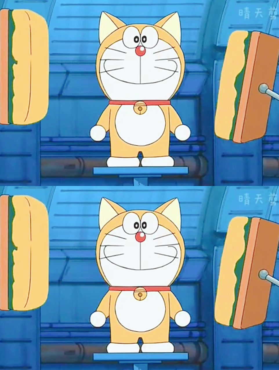 所以哆啦a梦出场是黄色的,还有两个耳朵?-度小视