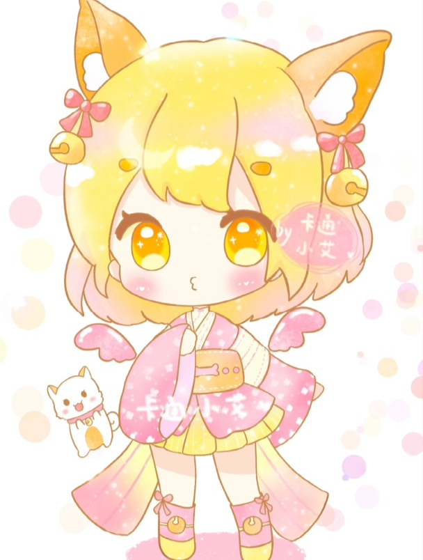 卡通小艾十二生肖公主简笔画