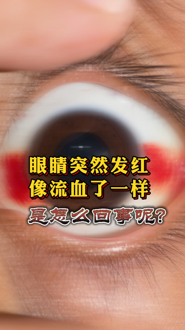 眼睛突然发红像流血一样是怎么回事