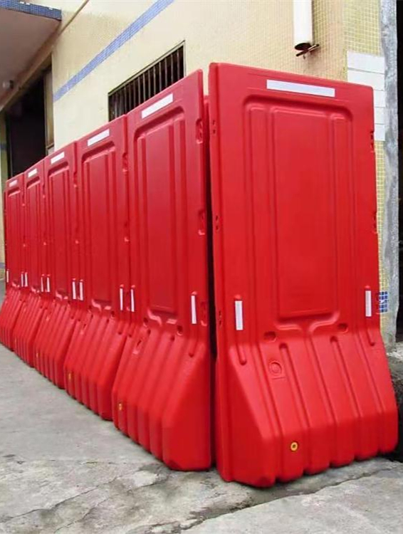 防疫分隔红色防撞高栏水马围挡塑料注水警示护栏-度小视