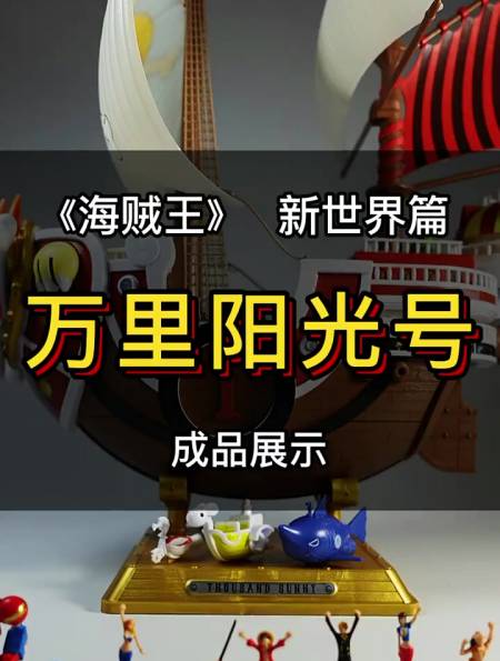 大比例万里阳光号成品展示 海贼王 拼装模型-度小视