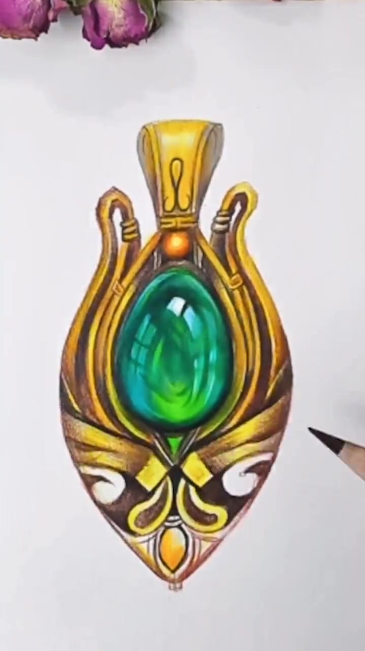 你喜欢彩铅宝石吗,彩铅画