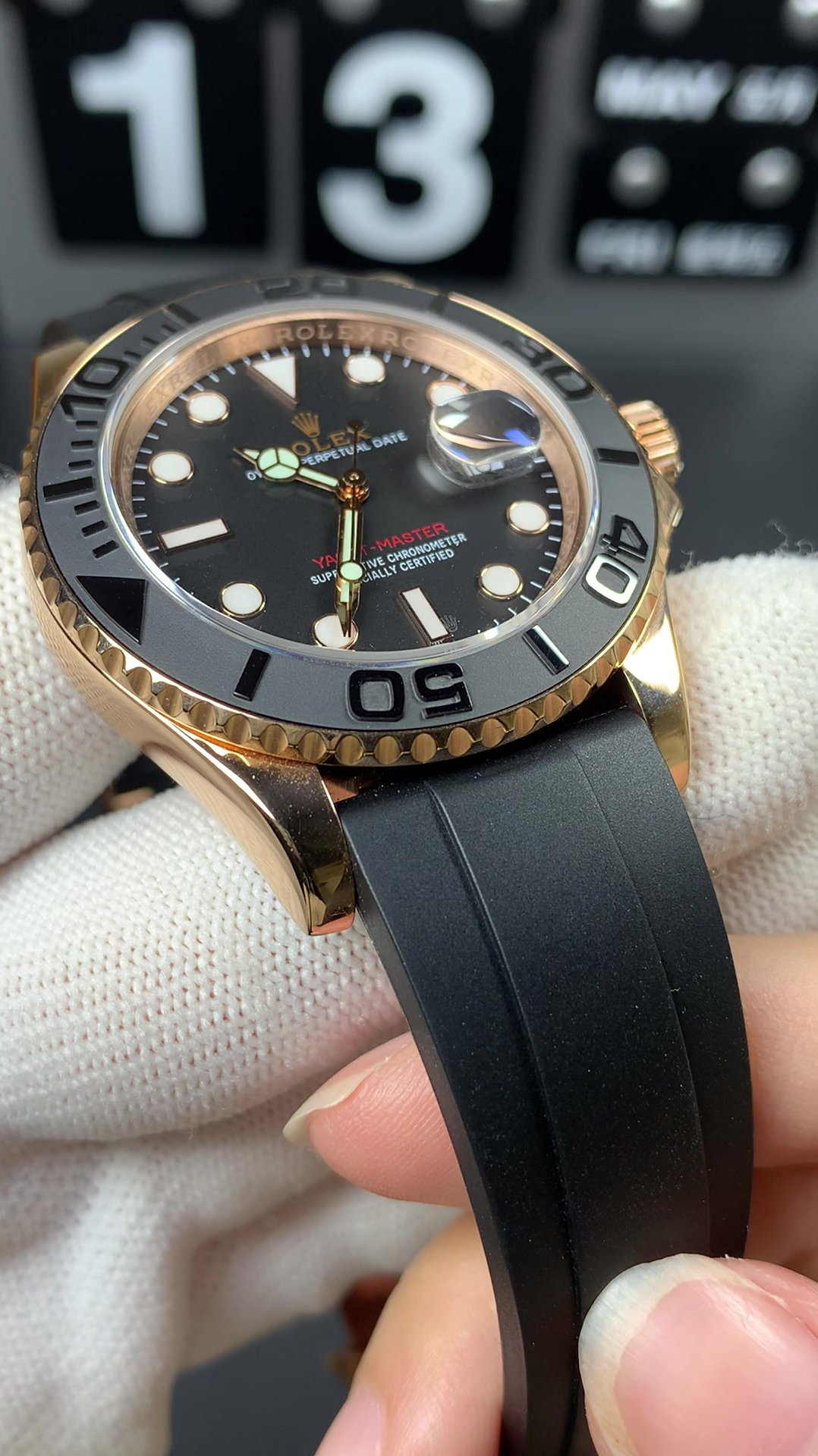 劳力士金游艇实拍上手只要3000你们自己看实物