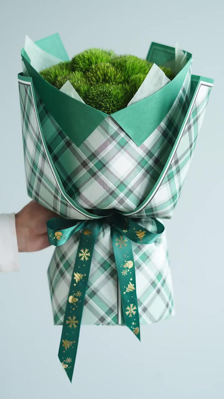 绿毛球花束花艺制作