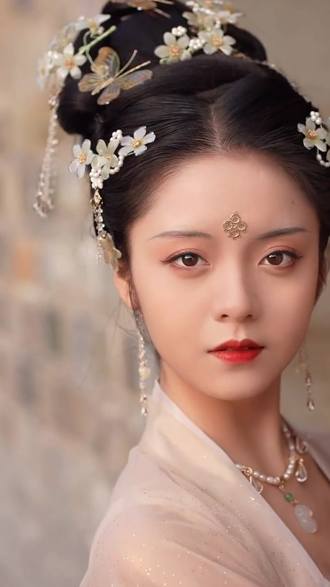 古典气质配上古风妆容绝美