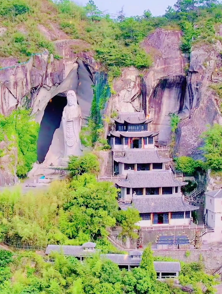 温岭长屿双门石窟,观音像就地取材,雄伟壮美!-度小视