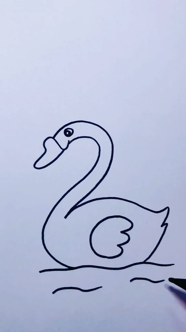 数字2画大白鹅?