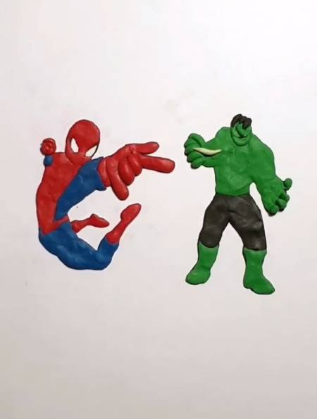 创意简笔画,蜘蛛侠vs绿巨人,他们两个你觉得谁更厉害呢?-度小视