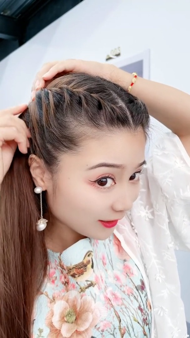 又一手法两股辫,超慢动作教你辫 发型