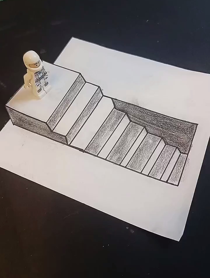 阶梯画法简易图片