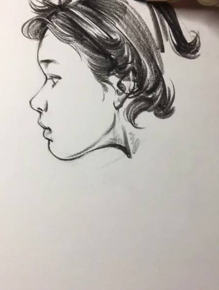 全侧女青年速来围观画画美术生艺考速写美术艺考-度小视