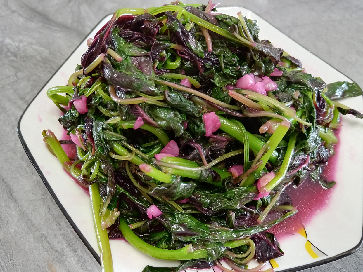 懒人快手菜清炒苋菜,3步就搞定,省时又省力,厨房小白都不怕