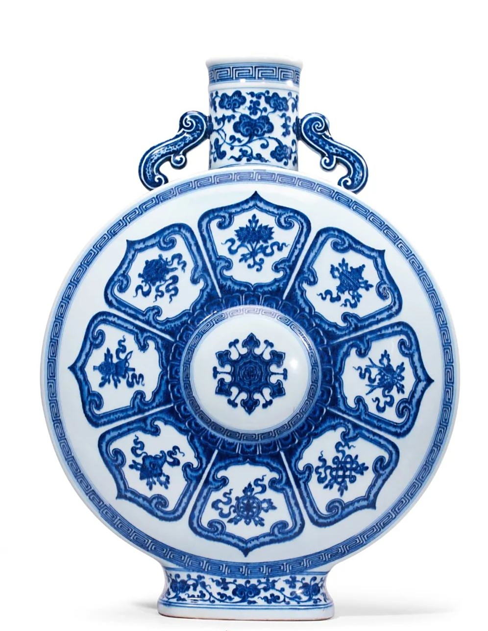 乾隆御制,杰出之作:青花八吉祥纹抱月瓶赏鉴